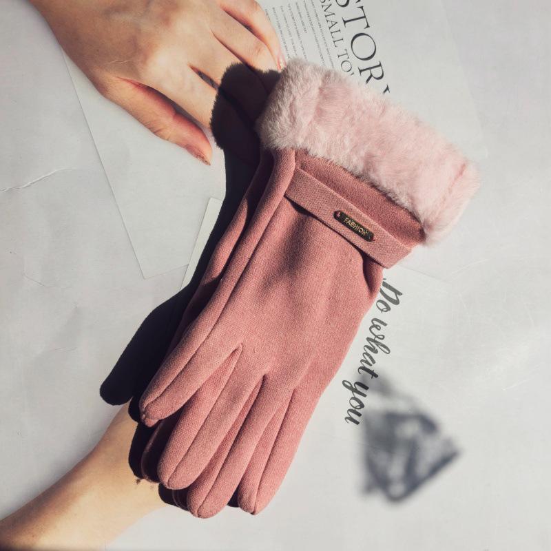 Women's Suede Touchscreen Gloves: Warm, Exclusive for Outdoor Cycling & Driving