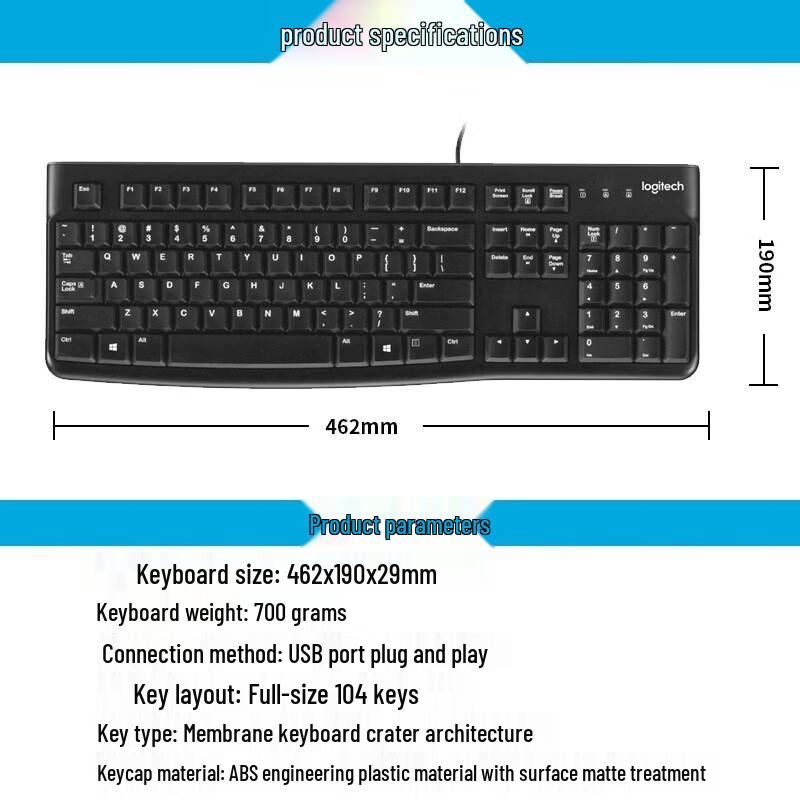 Logitech K120 Wired Office Keyboard