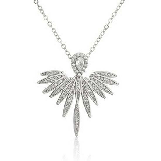 RAKOL Korean Style Fresh Floral Bridal Jewelry Set - Women's Zirconia Micro-Paved Earrings & Necklace