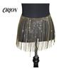 Disco Party Hip Chain Rhinestone Tassel Waist for Women, Sparkly Sexy Belly Dance Body Skirt-Style Crotch Covering Accessory, Elastic Belt Stage