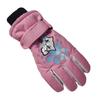 Gants de Ski pour Enfants Hiver Imperméables Motif Dessin Animé Mignon Gants de Neige Chauds pour Garçons Filles Enfants 5-10 Ans