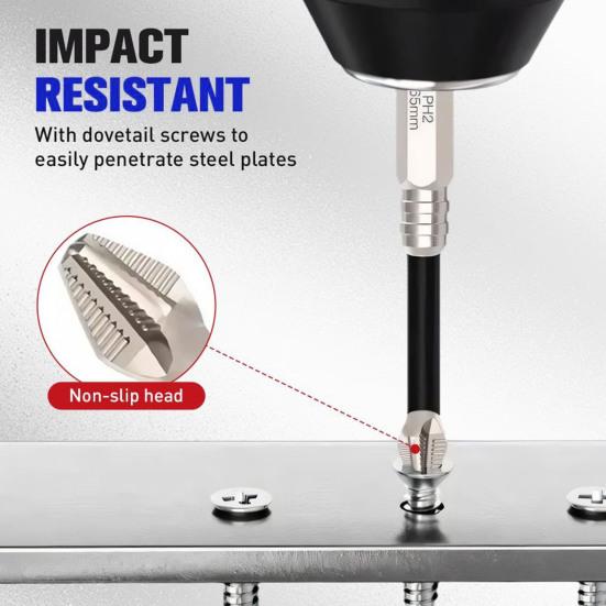 Set de burghie cu șurubelniță magnetică de înaltă rezistență, rezistentă la rugină, cuplu de mare viteză, antiderapantă