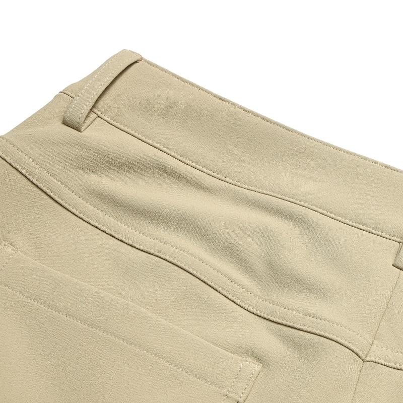 Fila Milano Series Fashion Simple Classic Basic Solid Color Versatile Comfortable Casual Pants Women Pants Sand Khaki F11W615802FMK
