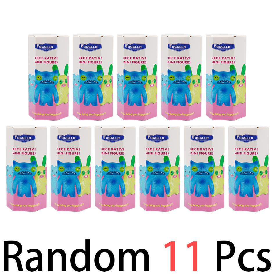 12Pcs  Original Fuggler Figure Toys Box Funny Ugly Tooth Monsters Action Figurine Collectible Model Doll Gift Kid