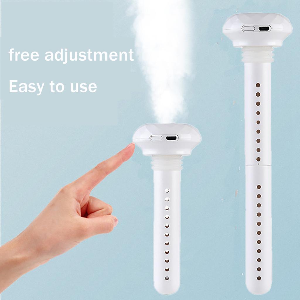 Portable Humidifier, USB Rechargeable Humidifiers With Flexible Rubber Buckle, Adjustable Length Mini Humidifier For Plants, Office, Car, Baby Room