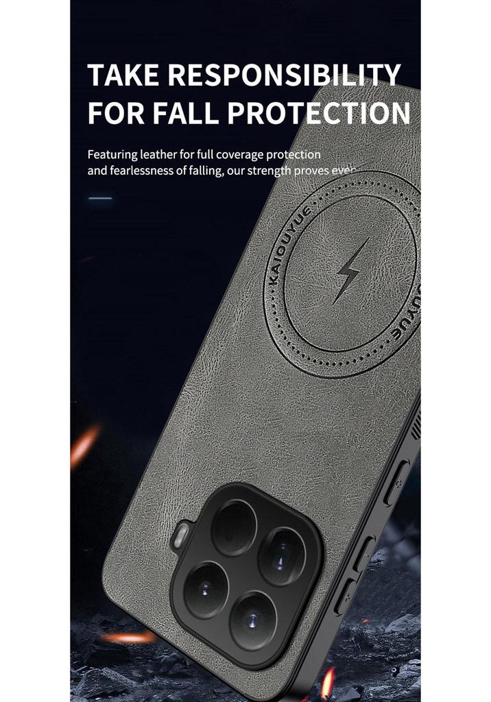 Xiaomi 15T/Mi 14T Pro Leather Silicone Magnetic Buckle Case – Unisex Full Coverage Drop Protection