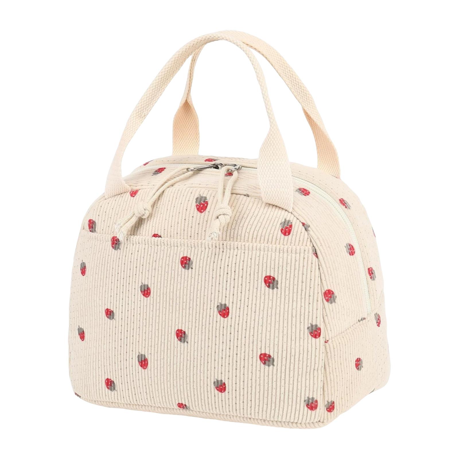 

Сумка для ланча, Милая вельветовая термосумка для хранения ланча One Size бежевый