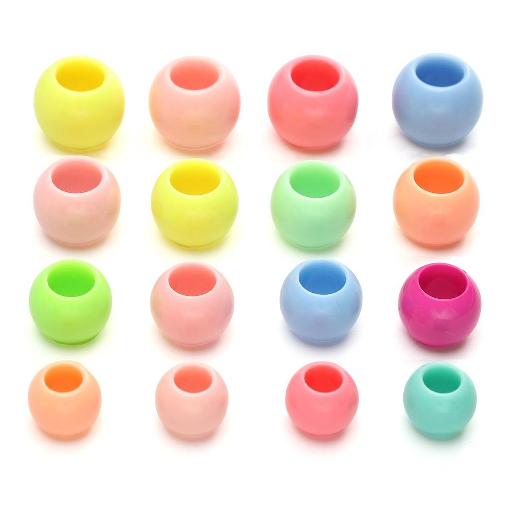 6-20mm Acrylic Ice Ceam Colored Macroporous Beads For DIY Necklace Bracelet Earrings Jewelry Making Craft Accessories