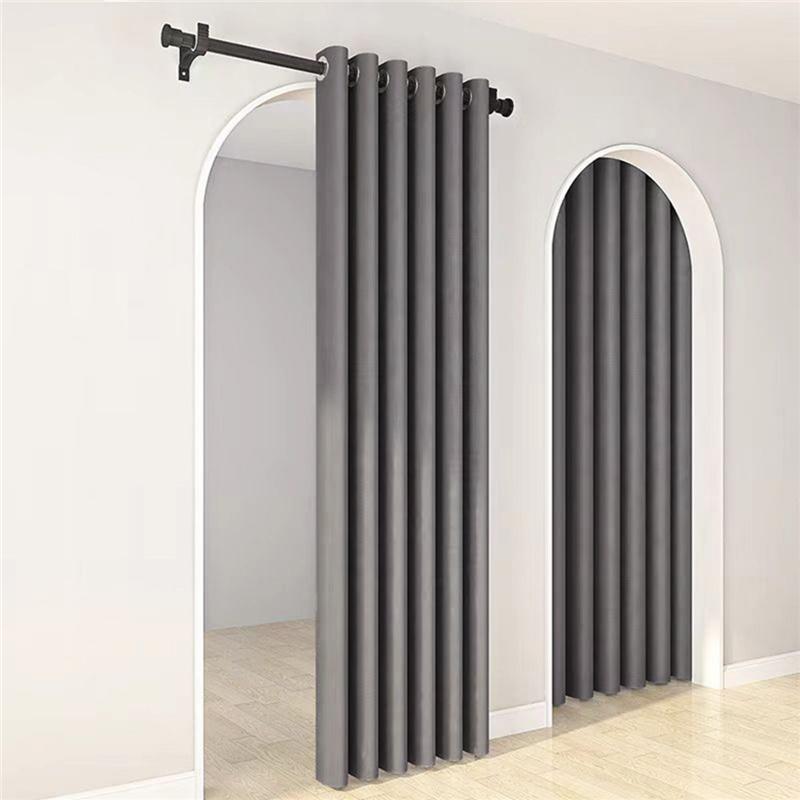 

Минималистичные однотонные затемняющие шторы Высокоточные термоизоляционные оконные шторы Домашний декор 132*46cm темно-серого