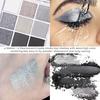 Black Smoky Eyeshadow Palette Long Lasting Waterproof Makeup with Matte Shimmer Finishes, Black White Grey Shades for Day To Night Looks
