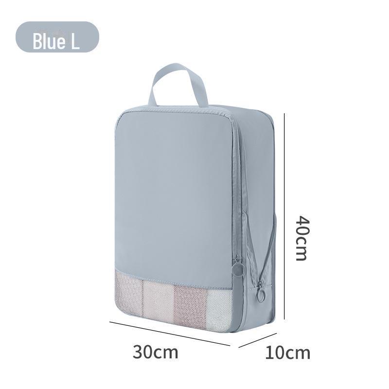 

Сжимаемая дорожная сумка для хранения вещей из ткани с эффектом памяти - набор из 2 чемоданов