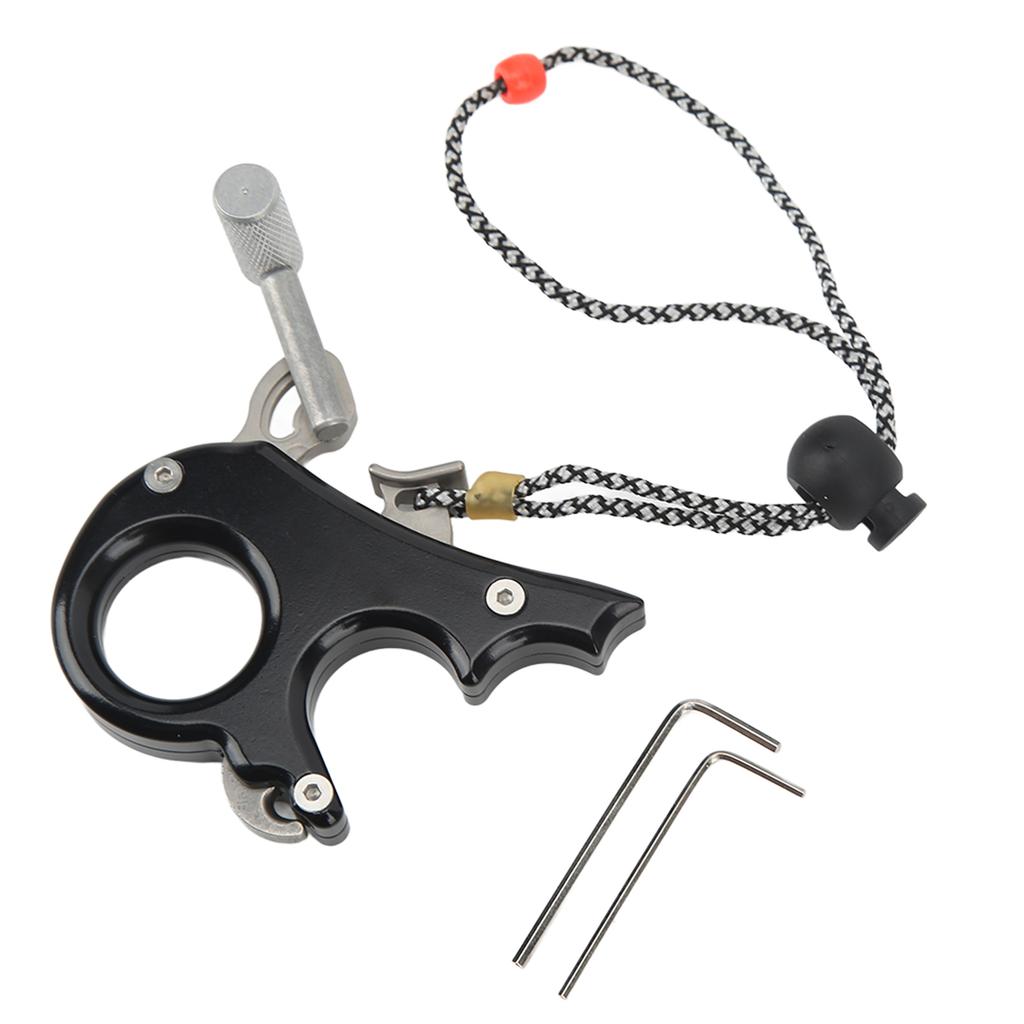 Gatilho de Polegar para Arco e Flecha Liga de Alumínio Auxílios de Liberação para Arco Composto Empunhadura de 3 Dedos Pinça para Tiro de Caça ao Ar Livre