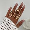 DIEZI 9pcs/set Hip Hop Hollow Metal Finger Rings For Women Girls Men Punk Gold Silver Color Geometric Knuckle Joint Ring Jewelry