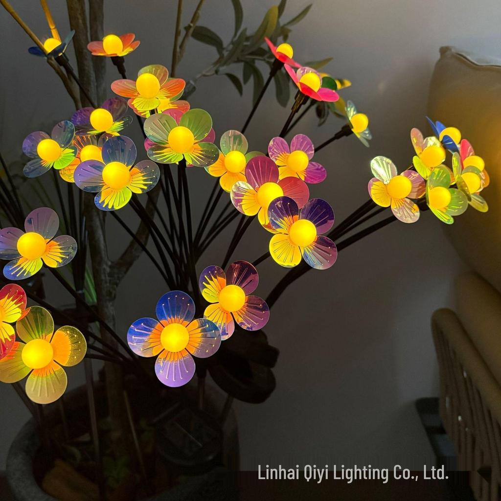 Waterproof Outdoor LED Fiber Optic Flower Lamp - Double-layer Lawn & Garden Decoration