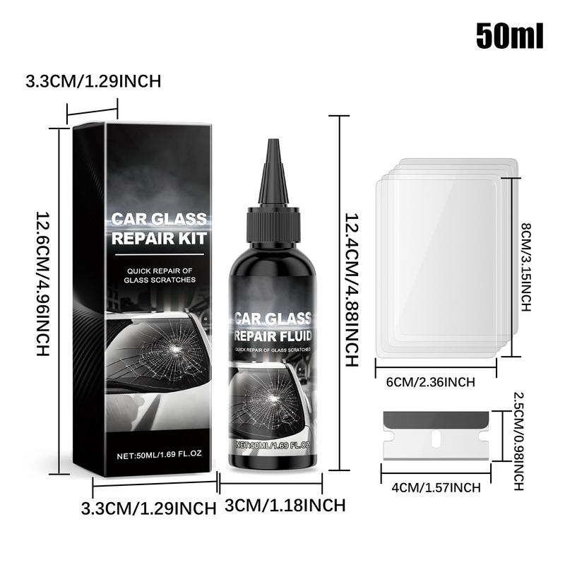 Kapalina na opravu automobilových skel Kapalina pro automobilový průmysl Nářadí na čelní sklo vozidla Sada na opravu prasklin skel do auta Tekutá kapalina pro automobilová skla