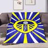 "Leeds United FC Logo Blanket Design" Patterned flannel blanket perfect for the bedroom living room, sofa, or a little nap