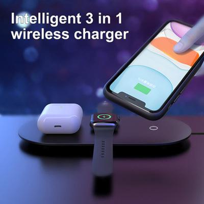 3 In1 Wireless Charger for Iphone 11 Pro X XS Max XR for Apple Watch 5 4 3 2 Airpods Pro Fast Charger Stand For Samsung S20