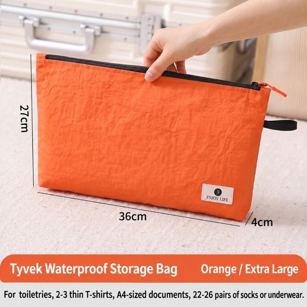 Waterproof Cosmetic Pouch Zipper Closure Underwear Storage Bag Business Trip Luggage Storage