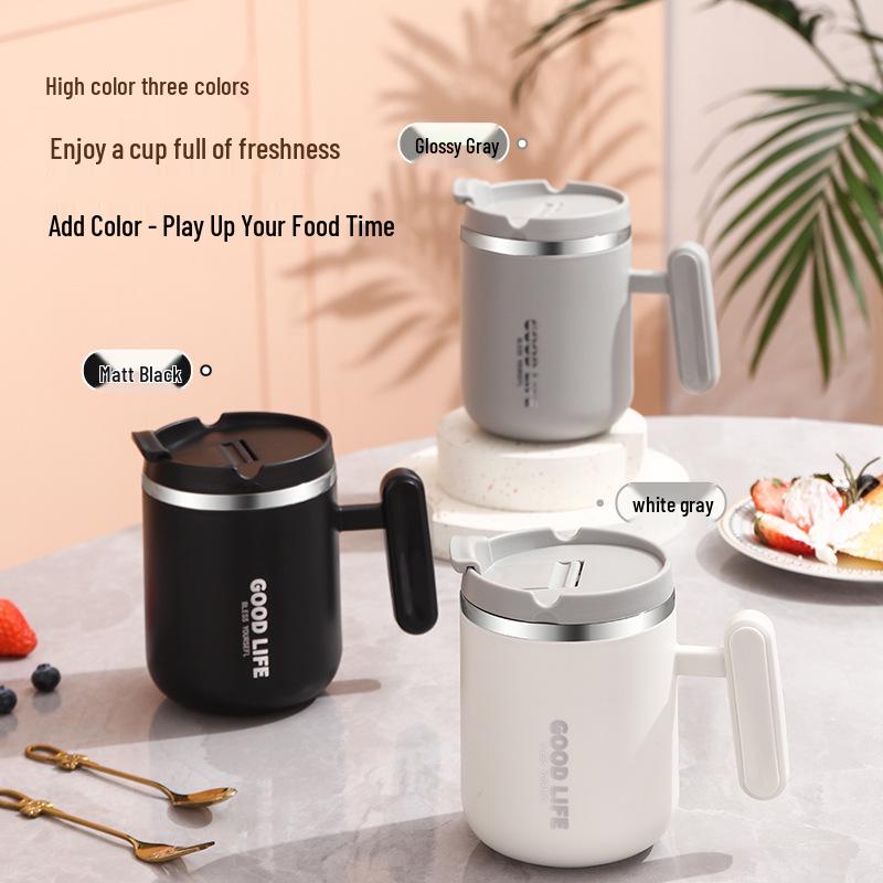 Yuedis 304 Stainless Steel Double-Layer Anti-Scald Creative Coffee Mug