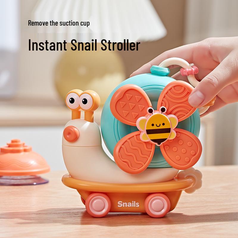 Children's Teething Rattle: Pinwheel Spinner with Suction for High Chair, Ages 0-3