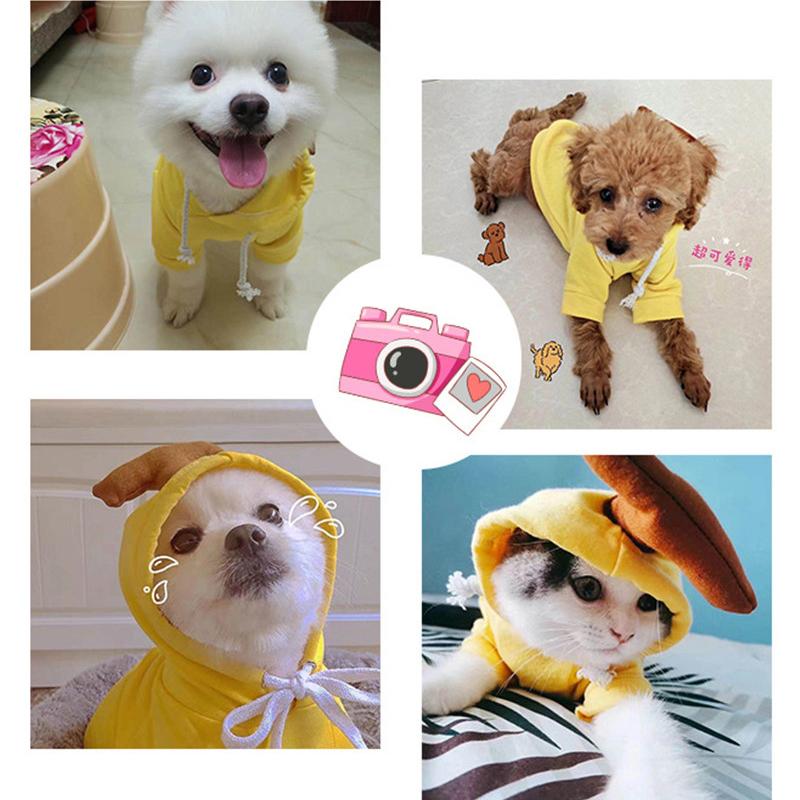 Cute Fruit Dog Clothes for Small Dogs Hoodies Warm Fleece Pet Clothing Puppy Cat Costume Coat for Chihuahua Jacket Suit