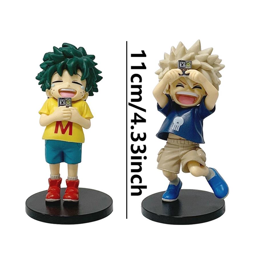 11cm Boku no Hero Academia Anime Figure Childhood Midoriya Izuku Action Figure Cute Bakugo Katsuki Figurine PVC Collection Toys