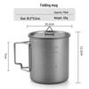 Outdoor Folding Titanium Camping Mug