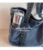 Women's Large Canvas Denim Tote - Lightweight and Versatile Shopping or Student Bag
