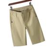 Reine Baumwolle Gewaschene Lässige Shorts, Gerade Herren Elastische Cargohosen, Golferhosen