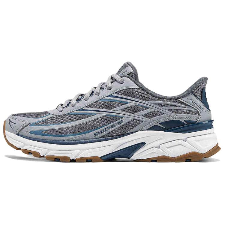 Skechers Silver Wing Slip-On Shoes Retro Versatile Comfortable Casual Sports Trendy Lightweight Low-Top Lifestyle Shoes Men sneaker 233152-GYBL 41