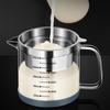 Praktischer Teefilterbehälter Edelstahl 1L Sojamilch Siebtopf für Saft und Tee mit Feinmaschigem Filter
