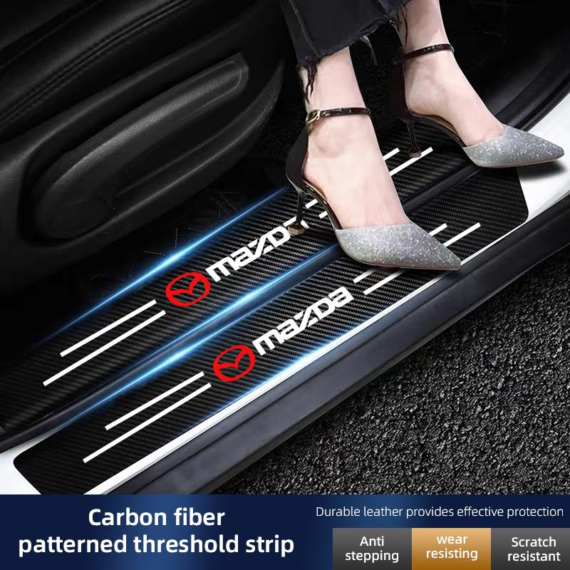 5Pcs Car Door Sticker Threshold Anti Scratch Decal Accessories For Mazda 2 6 3 CX5 CX80 CX70 CX90 MX30 CX60 CX50 CX30 BT50 e-TPV