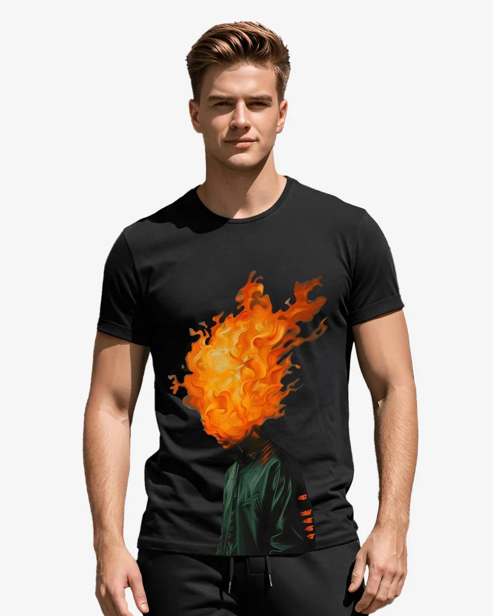 G West Flame Head Black tee 3XL