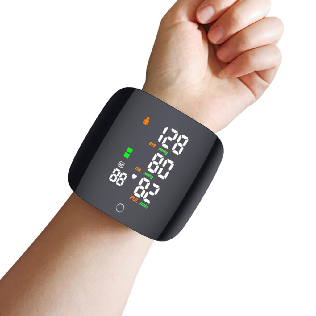 Blood Pressure Monitor Contact Screen Three-color Display Wrist Measurement Two-person Memory