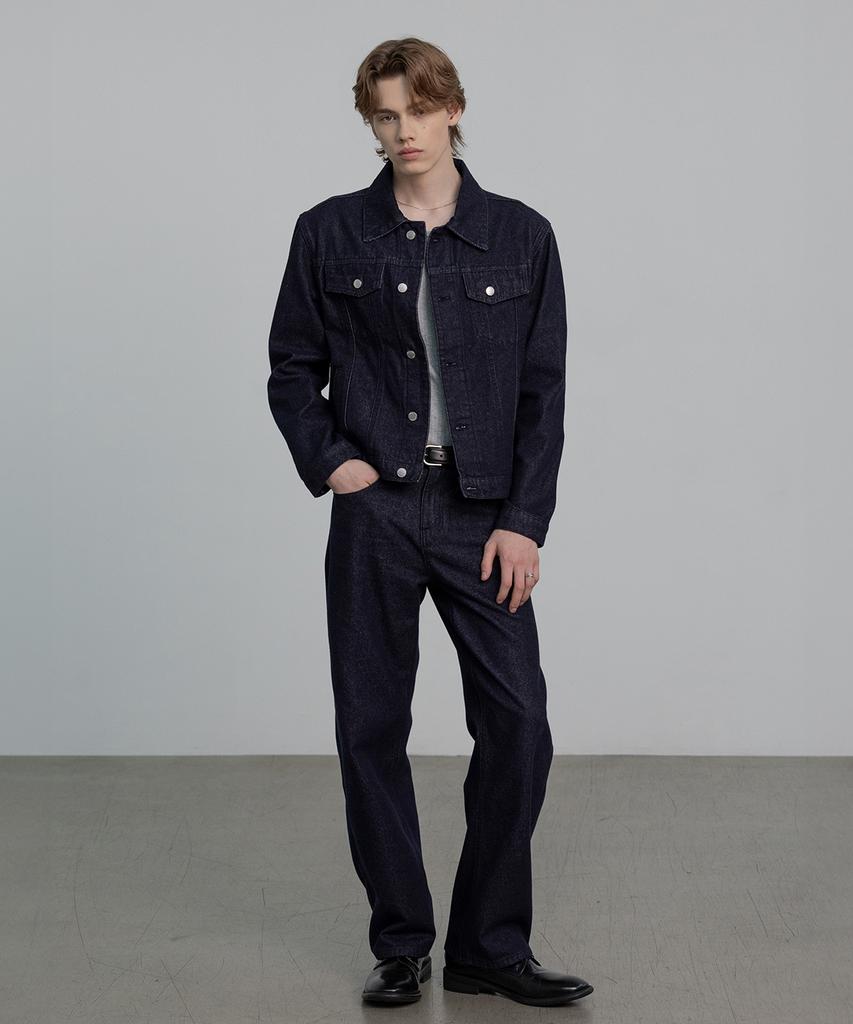 DECOROSO Knox Denim Trucker Set [Dark Indigo]