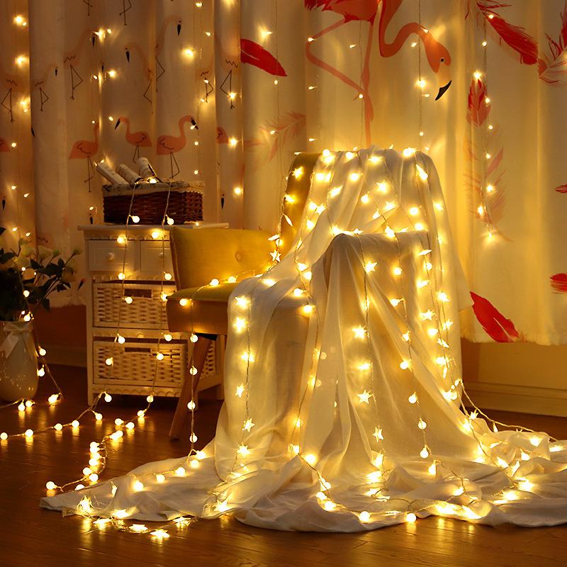 10M Ball LED String Light Outdoor Ball Chain Light Garland Lamp Bulb Fairy Light Party Home Wedding Garden Christmas