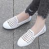 Fashion GKTINOO 2025 Summer New Genuine Leather Sandals For Women Hand-woven Hollow Flat  Soft Sole Large Size Women's Shoes