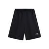 Li Ning Sports Lifestyle Series Minimalist Brand Logo Letter Print Lightweight Loose Fit Drawstring Sports Shorts Unisex shorts Black AKSV291-1