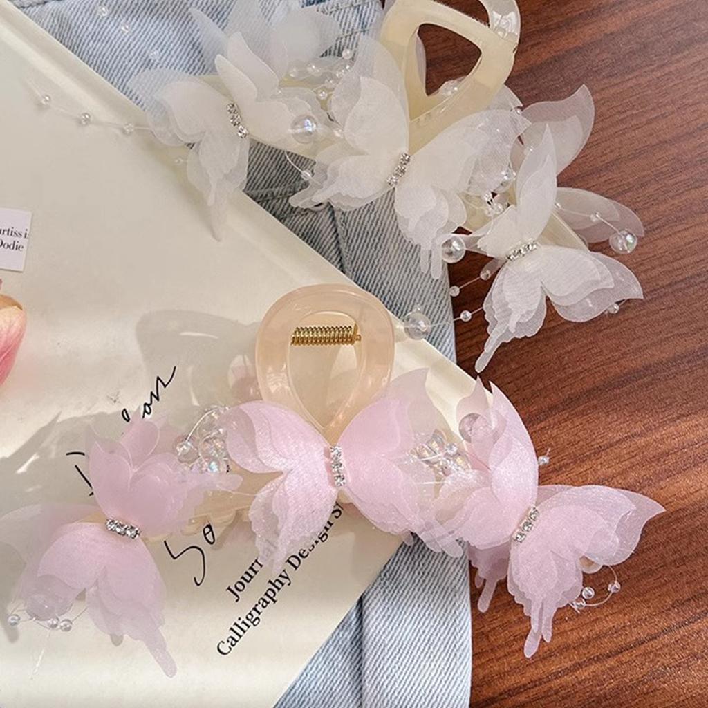 Butterfly Scratch Clip Forest Style Hair Accessory For Women Elegant Clip-On Fairy Headpiece For Daily Wear Durable