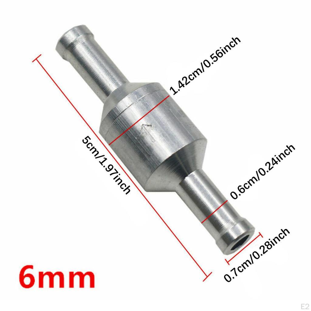 6-12mm Inline Non-return Check Valve Auminium Fuel Water Gas Air Vacuum