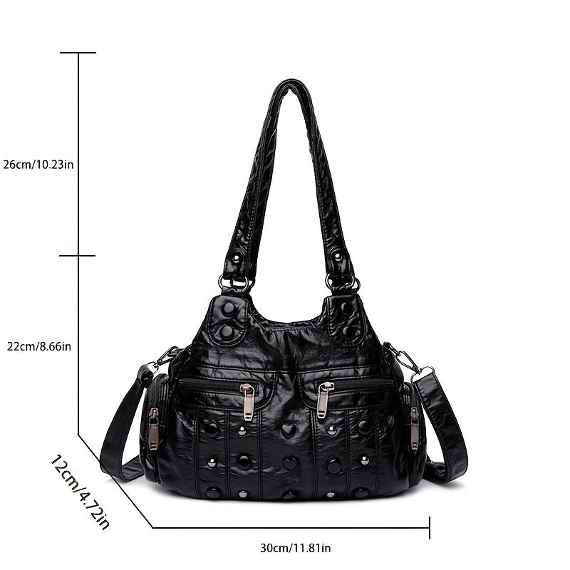 Сумка на плечо с отделкой шипами — фото 5