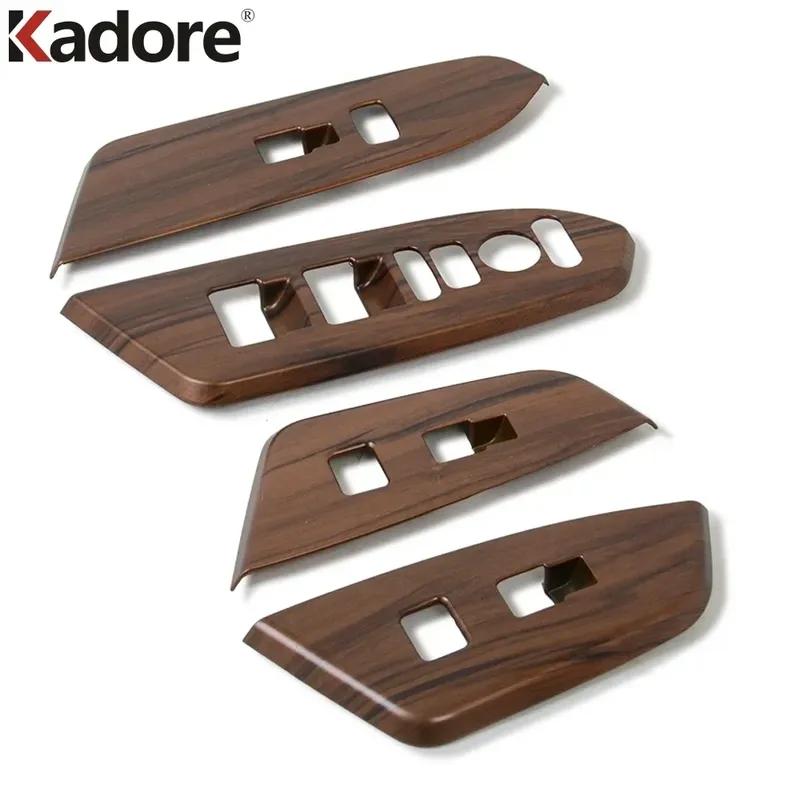 For Honda CRV CR-V 2017-  Carbon Fiber Car Inner Door Window Lift Switch Button Panel Cover Trim Interior Accessories