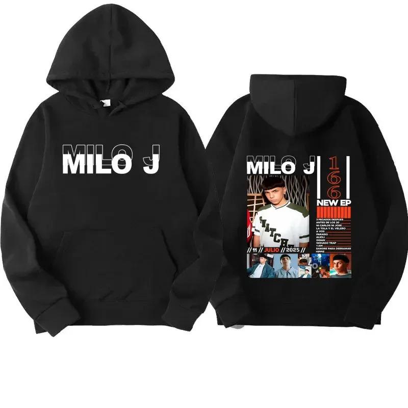 Rapper Milo J 511 Music Album Merch Aesthetic Printed Men Fashion Hoodies Men Hooded Sweatshirts Fashion Casual Pullovers Hoodie