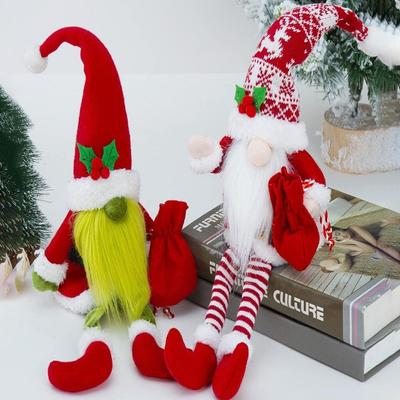 Plush Christmas Faceless Dwarf Doll Handmade Cartoon Gnomes Old Man Ornament Cute Unique Dwarf Doll Toys Birthday