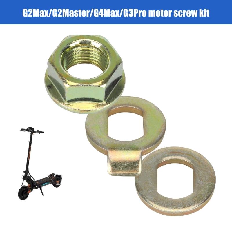2Pcs Motor Mounting Screws Electric Scooter Engine Screw Motor Shaft Nut Hook Plate Electric Scooter Repair Accessory