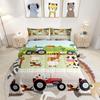 Tractor Bedding Sets for Boys Twin Size Toddler Kids Cute Cartoon Farm Animals Comforter Set Girls Children Farmhouse Country Down Comforter