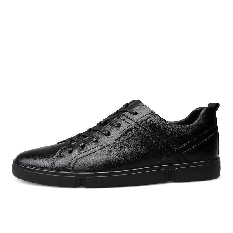Simple Light Luxury Large Size 45 Little White Shoes Men'S Board Shoes Men'S Casual Single Shoes Soft Surface First Layer Cowhide Tide Shoes