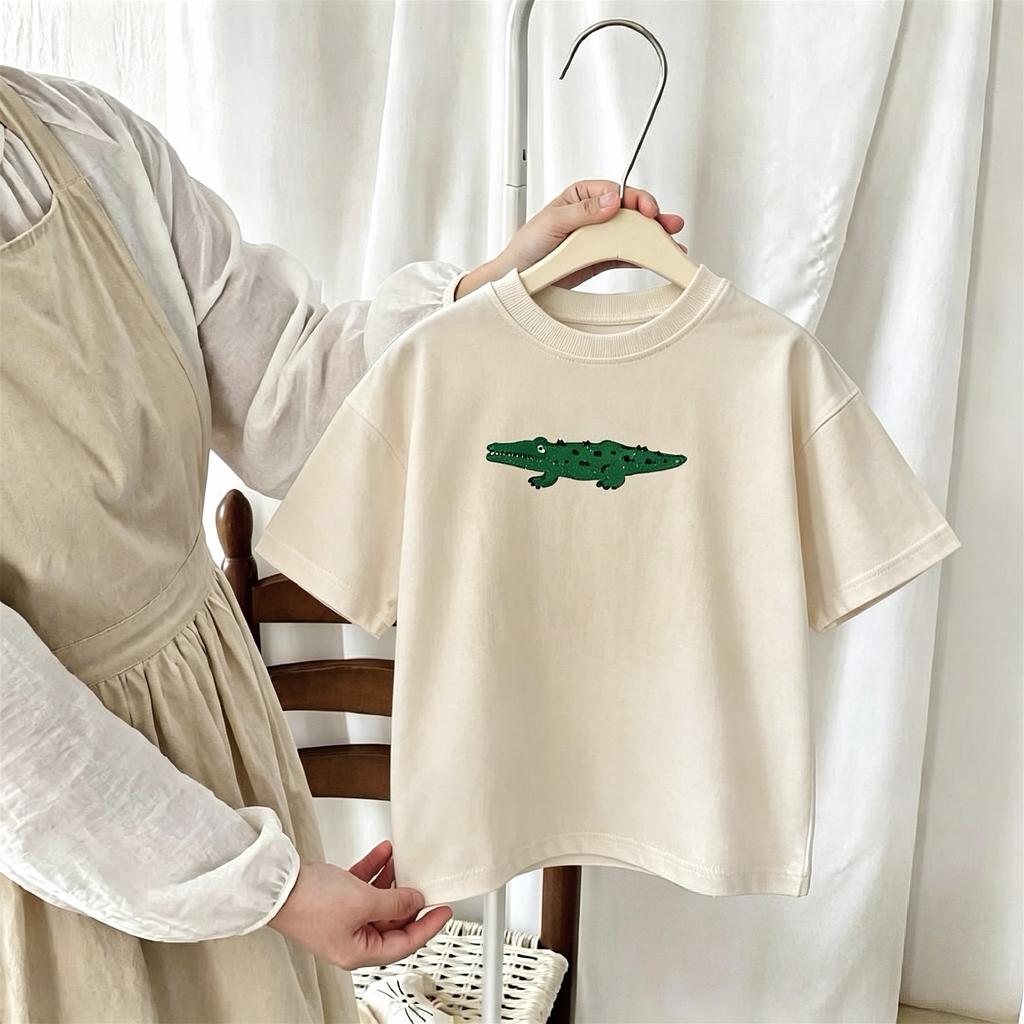 Children's Wear Summer Kids T-shirt Printed Animal Fashion Popular Korean Girls Boys Short Sleeved Tops T Shirts O-neck