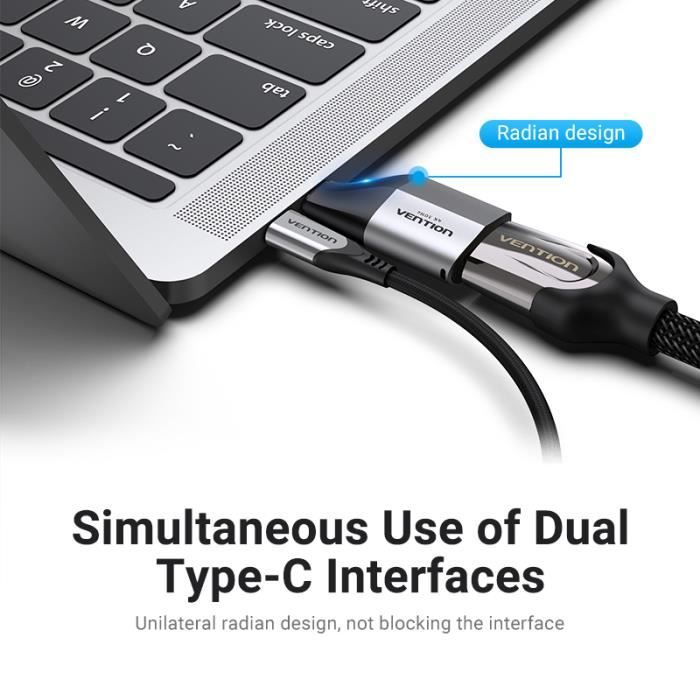 Adaptateur USB-C vers HDMI - VENTION - 4K 60Hz - Compatible MacBook Pro/Air - Samsung Galaxy S10