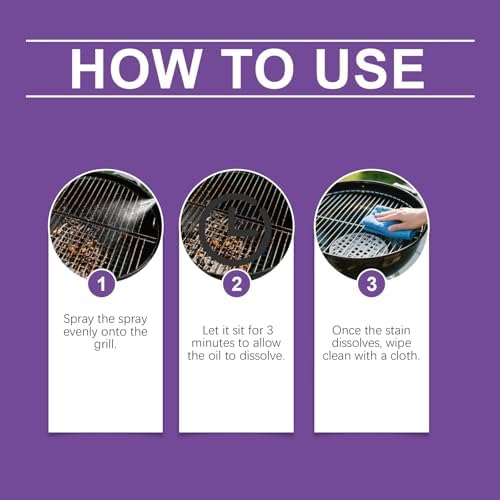 Heavy-Duty Grill & Oven Cleaner Spray, Fast-Acting Degreaser for Kitchen, BBQ, Stove & Stain Removal